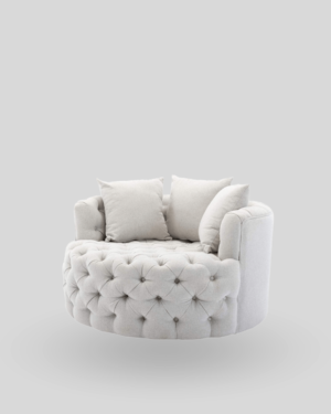 Puff de Lujo Capitoneado Giratorio | 100 cm X 73 cm