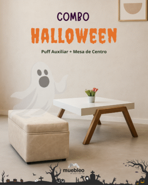 Combo Puff Auxiliar + Mesa de Centro