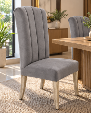 Silla de Comedor Rayada en Espalda